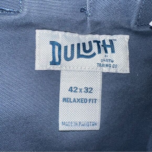 Duluth Trading Co Flex Firehose Cargo Work Pants Mens 42x32 Blue Canvas Utility. - Picture 8 of 9